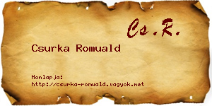 Csurka Romuald névjegykártya